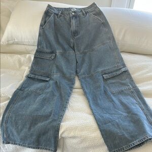 Women's Blue Cargo Jeans